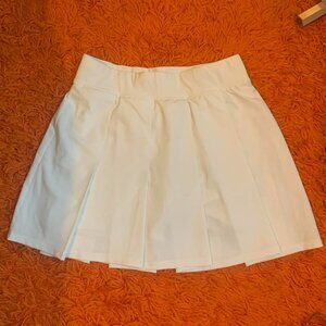 Abercrombie Pleated Crisp White Tennis/ Golf Activewear Skort